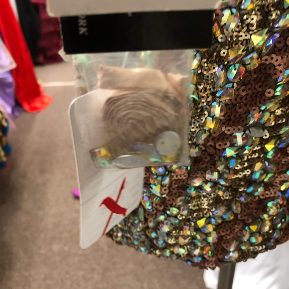 Stunning Gold full of Ab stones & Sequins size 4 Formal Dress GORGEOUS - Picture 9 of 12